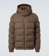 Moncler Montgenevre checked boucle down jacket