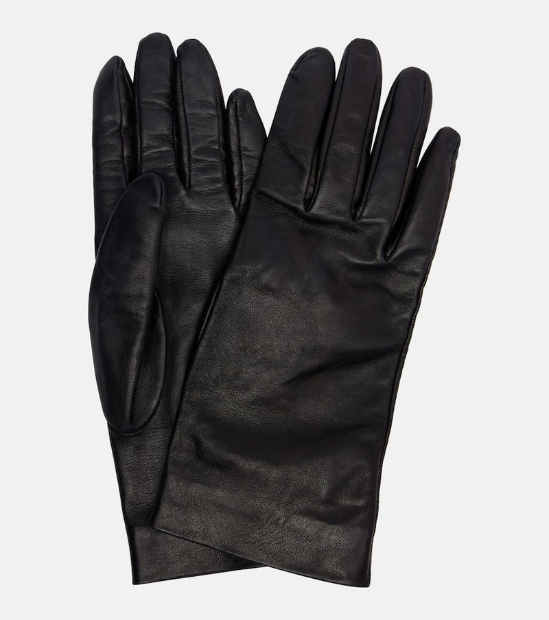 Saint Laurent Cassandre leather gloves