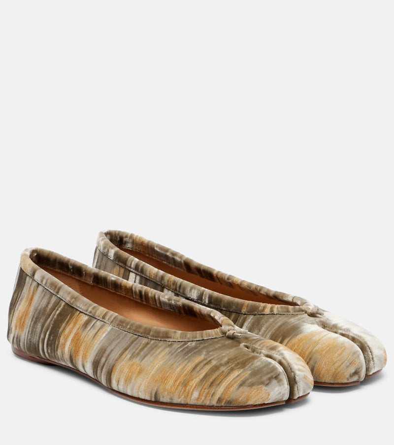 Maison Margiela Tabi velvet ballerina flats