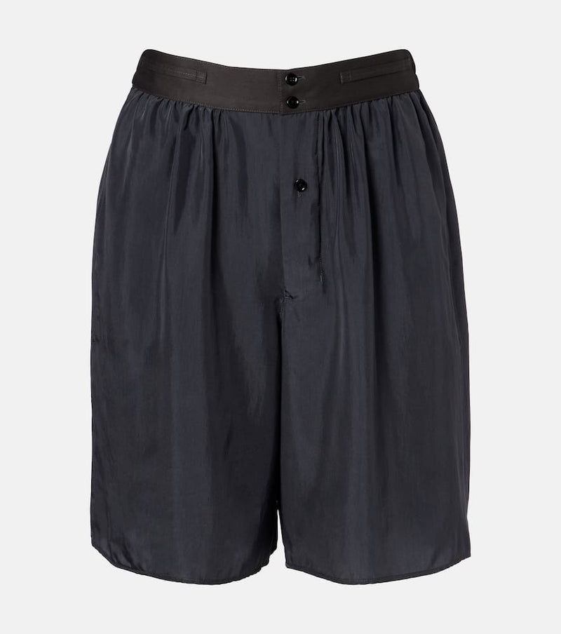 Lemaire High-rise silk pongee Bermuda shorts