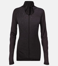 Lemaire Tie-neck jersey top