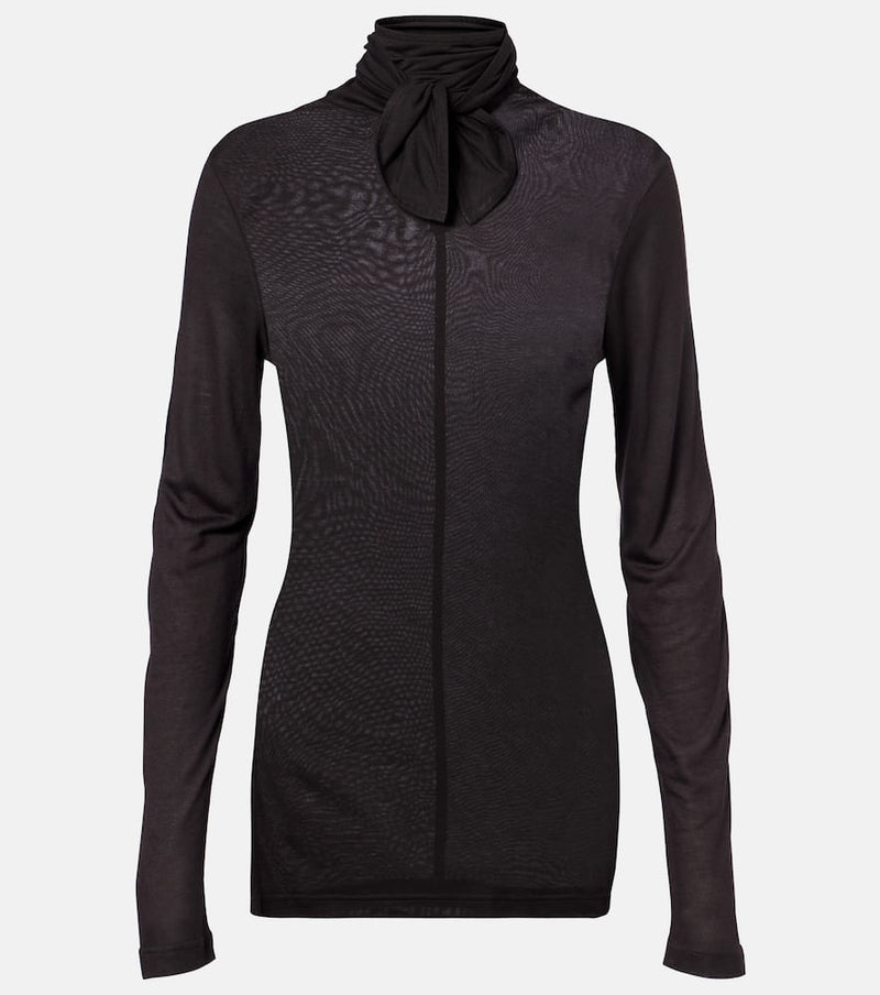 Lemaire Tie-neck jersey top