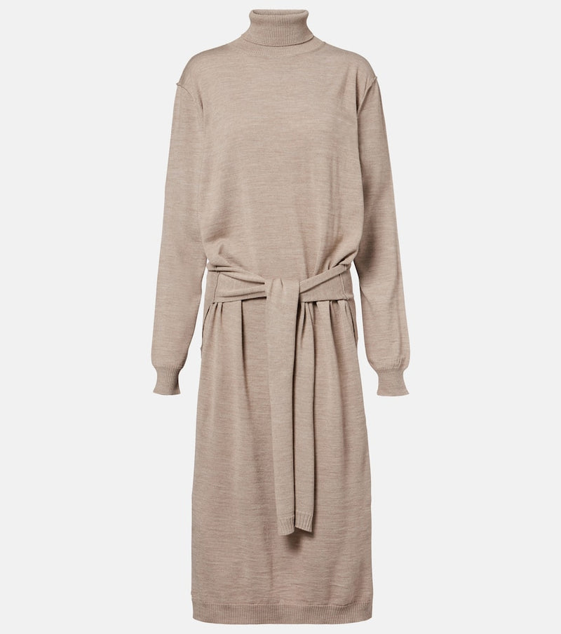 Lemaire Trompe l'oil wool-blend midi dress