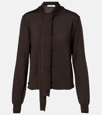 Lemaire Twisted tie-detail wool-blend cardigan