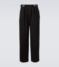 Loewe Belted wool straight pants
