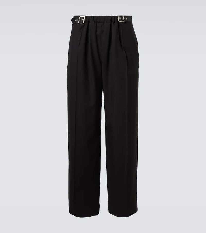 Loewe Belted wool straight pants