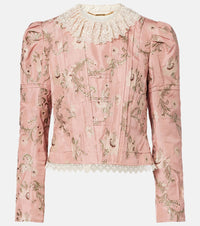 Chloe Silk-blend taffeta jacquard jacket