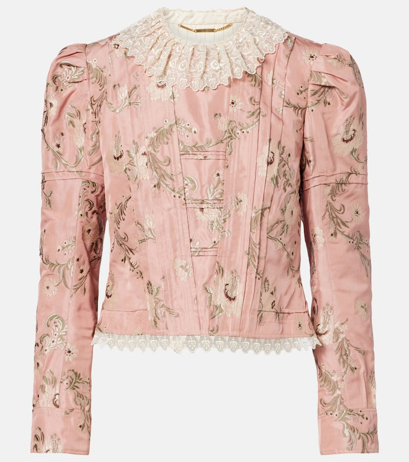 Chloe Silk-blend taffeta jacquard jacket
