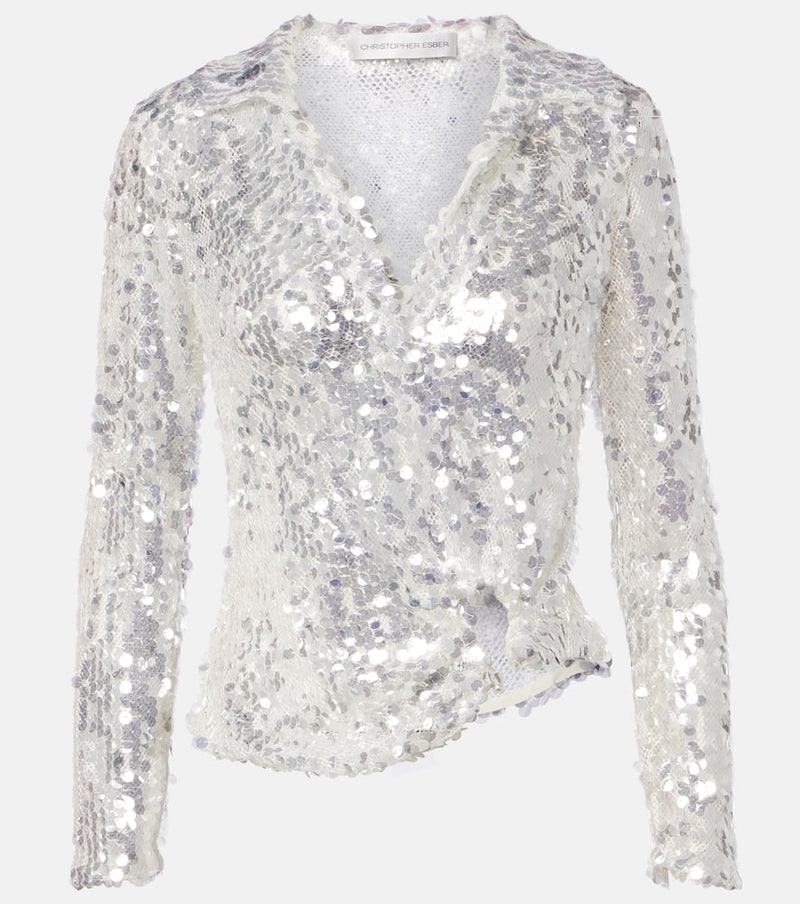 Christopher Esber Opaline sequined top