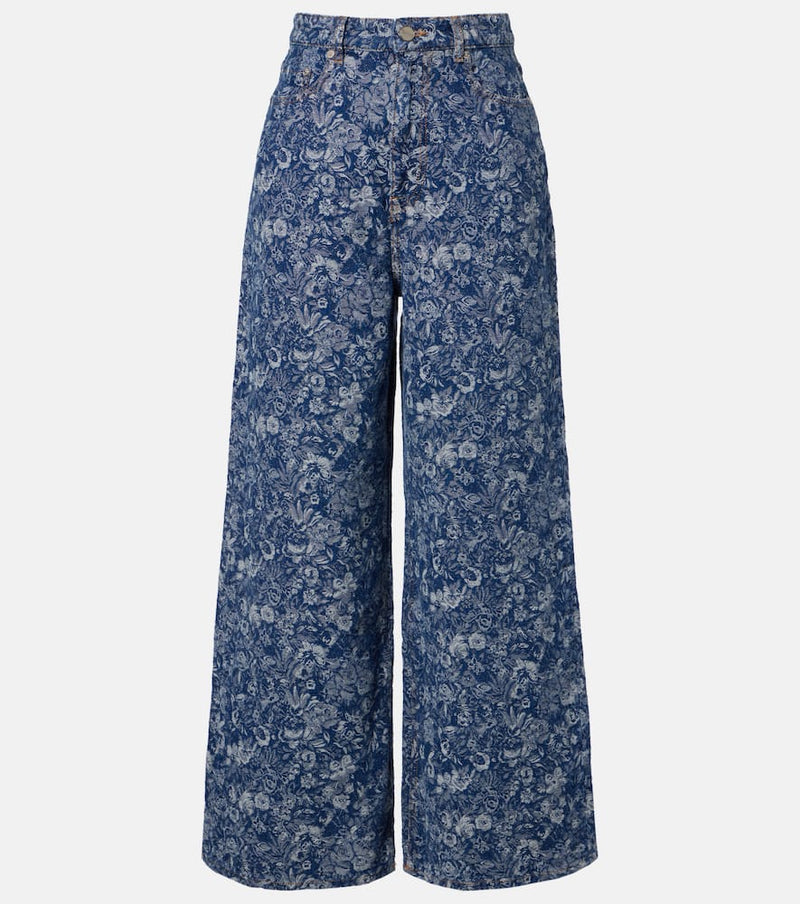 Ganni Tapestry wide-leg jeans