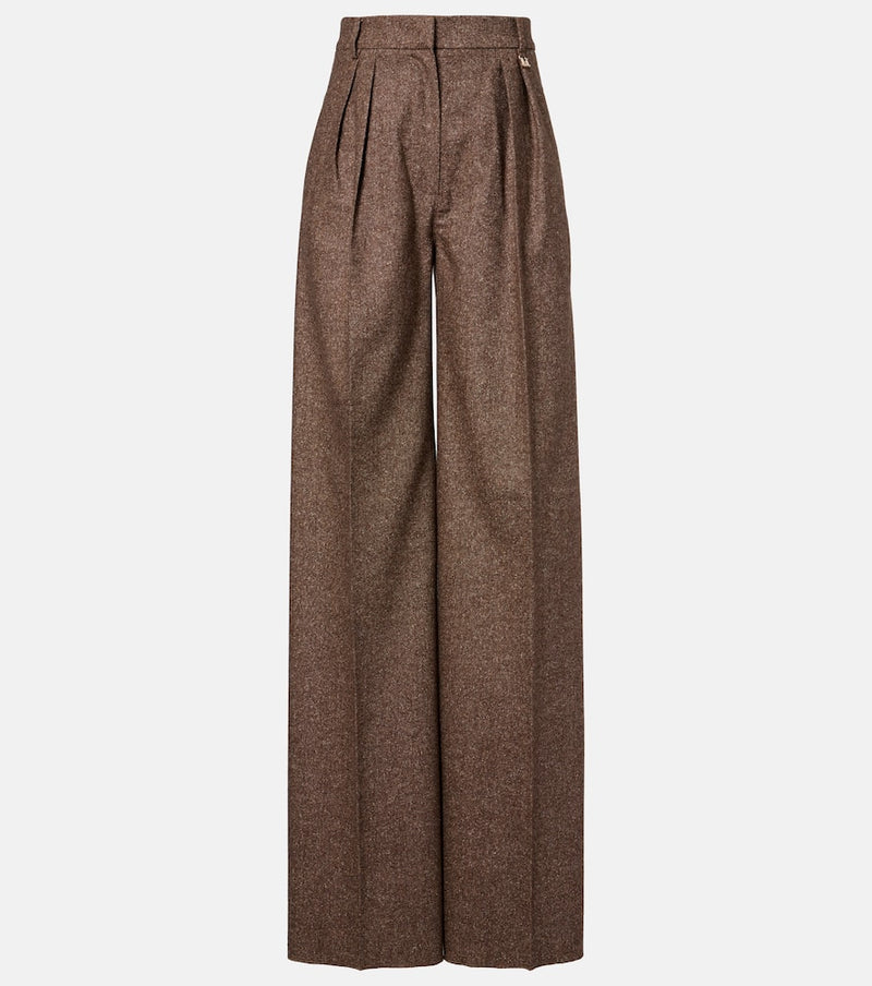 Max Mara Brava wool and silk-blend wide-leg pants