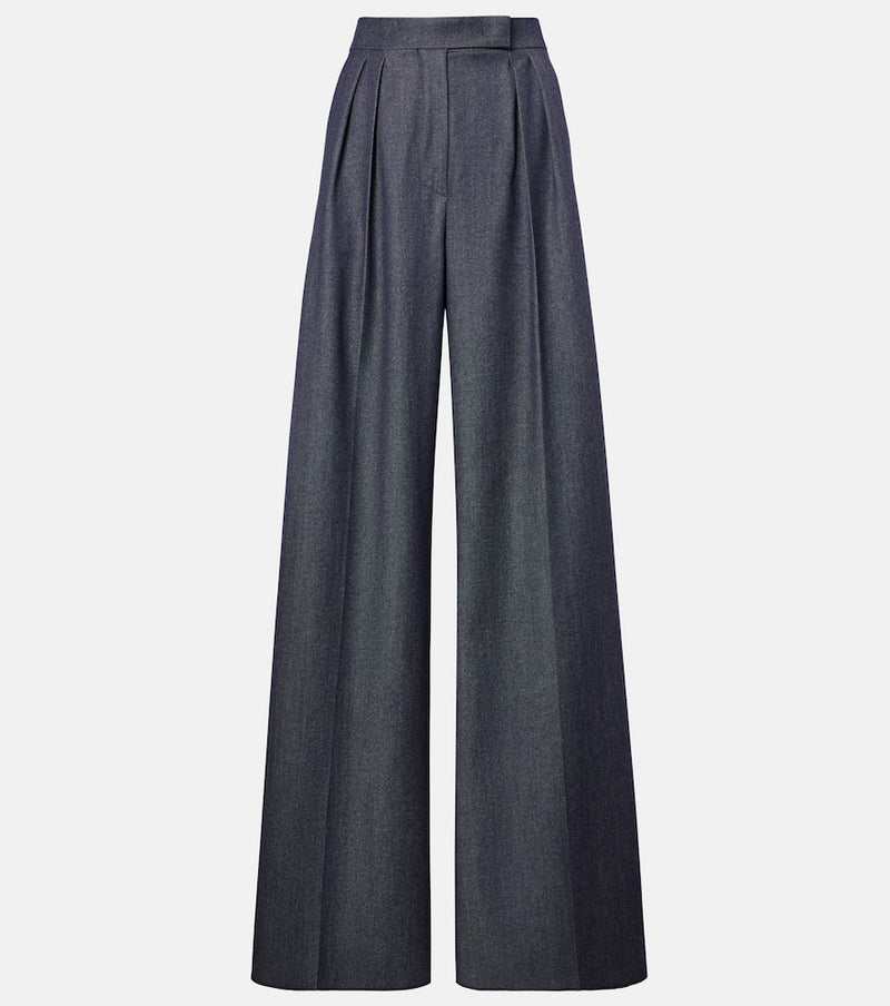 Max Mara Baden pleated virgin wool wide-leg pants