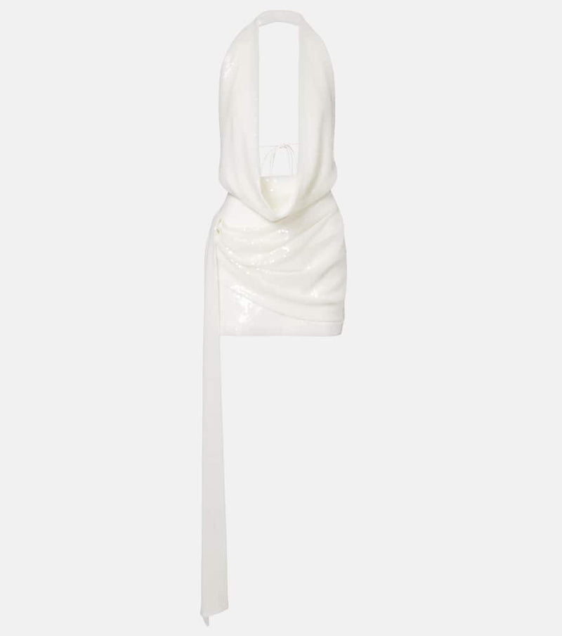 Alex Perry Bridal sequined open-back minidress
