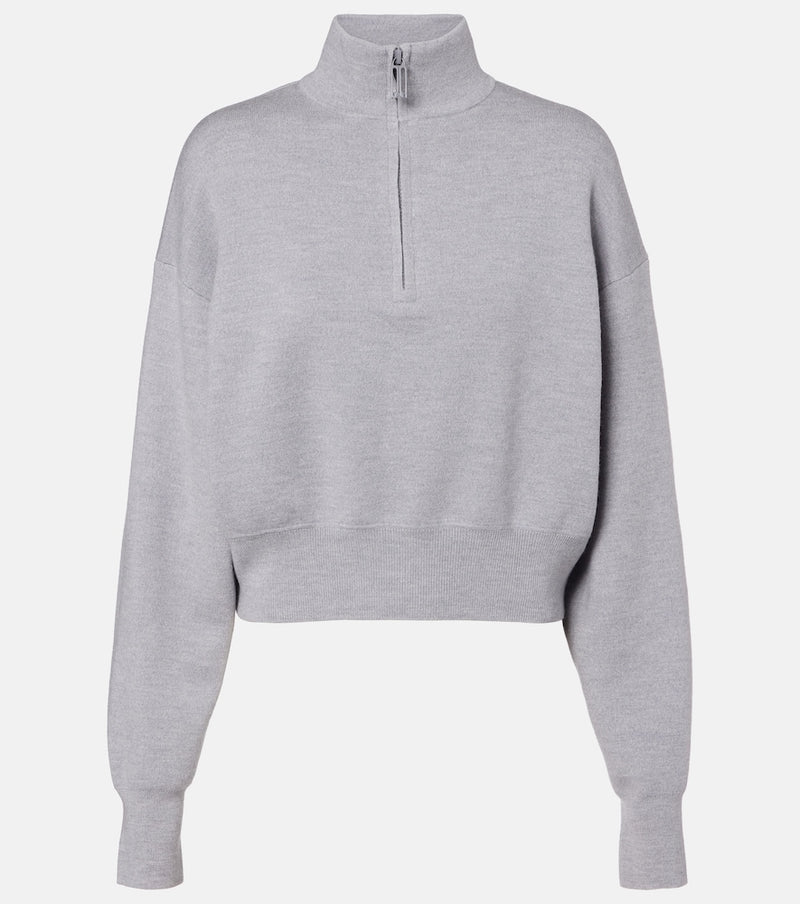 Victoria Beckham Wool-blend half-zip sweater