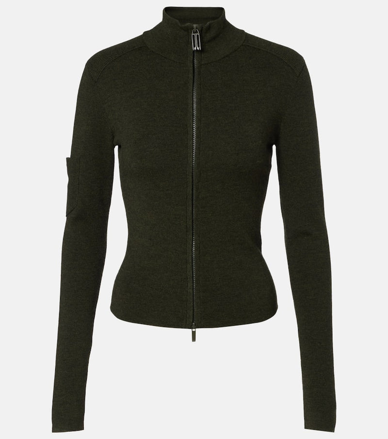 Victoria Beckham Wool-blend zip-up sweater