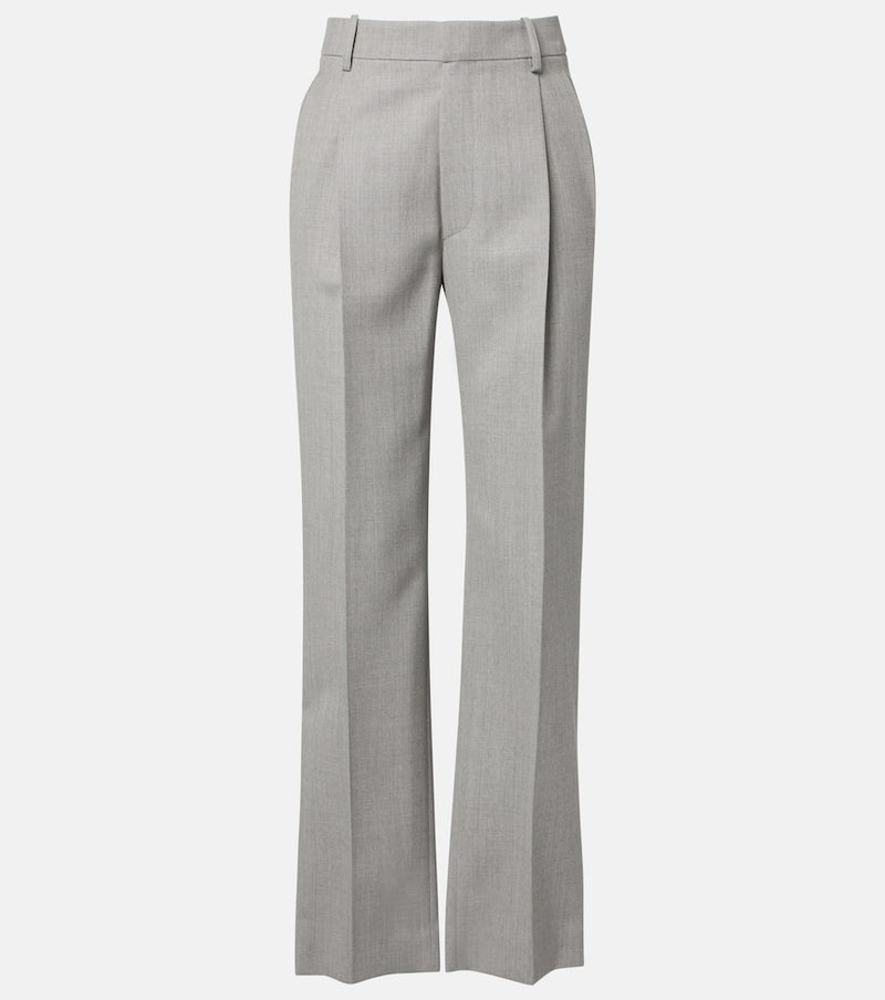 Victoria Beckham High-rise virgin wool straight pants
