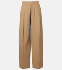 Victoria Beckham High-rise virgin wool wide-leg pants