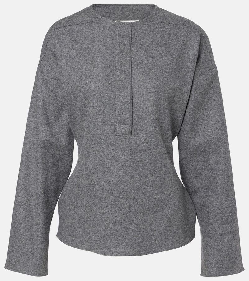 Victoria Beckham Wool and cashmere Henley shirt