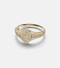Yvonne Leon Mini 9kt gold ring with diamonds