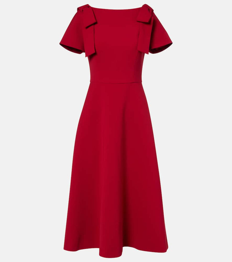 Carolina Herrera Bow-detail crepe midi dress
