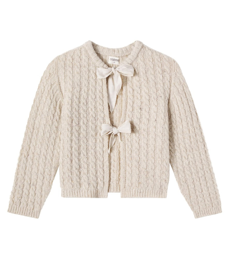 Cozmo Martinique cable-knit wool-blend cardigan