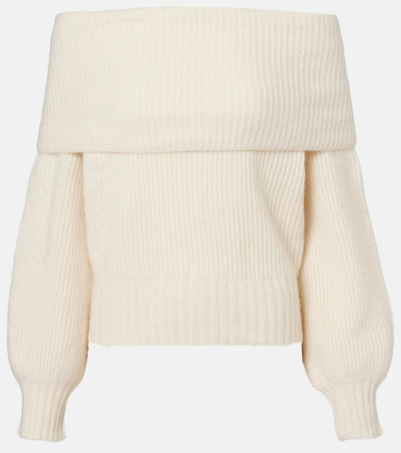 Jardin Des Orangers Off-Shoulder Cashmere And Silk Sweater White