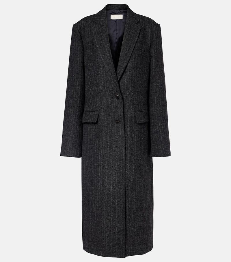 Dries Van Noten Chalk stripe wool coat