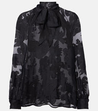 Etro Paisley tie-neck blouse