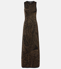 Etro Wool-blend jacquard maxi dress