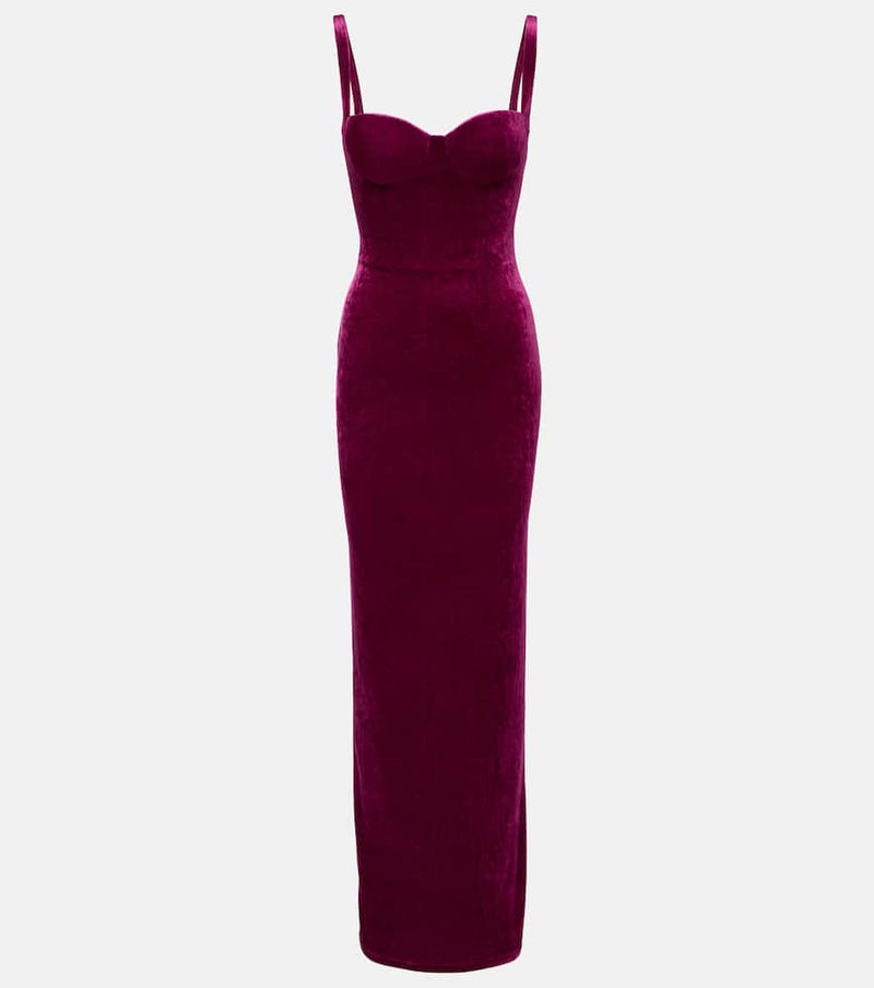 Balenciaga Open-back velvet gown