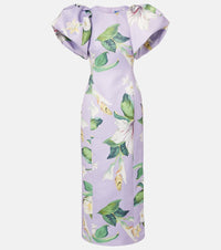 Leo Lin Lucinda floral puff-sleeve maxi dress