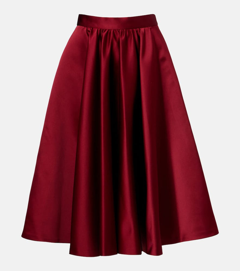 Max Mara Farneto duchess satin midi skirt