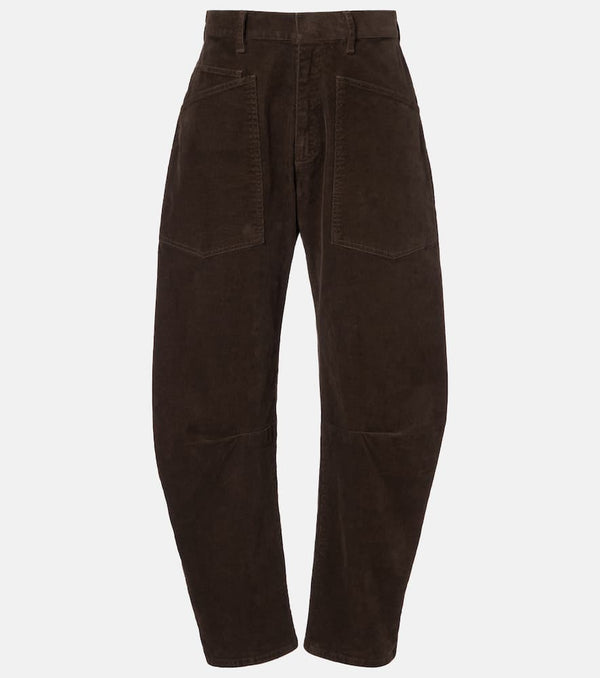 Nili Lotan Shon cotton-blend corduroy barrel-leg pants
