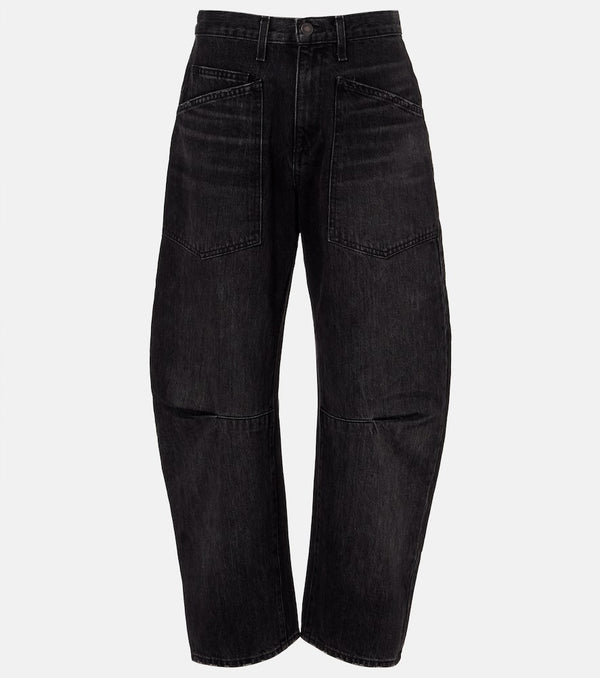 Nili Lotan Shon mid-rise barrel-leg jeans