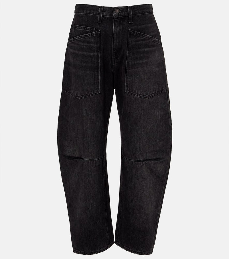 Nili Lotan Shon mid-rise barrel-leg jeans