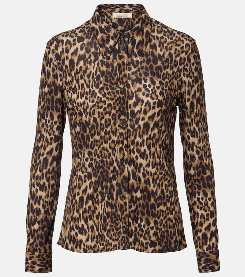 Nili Lotan Celestine leopard-print shirt