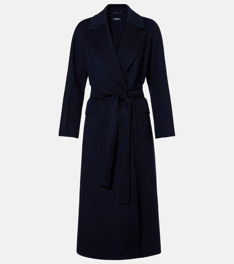 S Max Mara Belted virgin wool coat