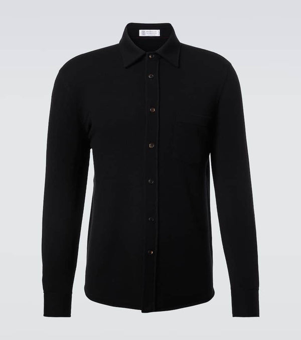 Brunello Cucinelli Wool, cashmere, and silk polo sweater