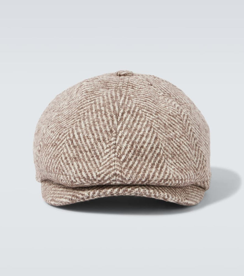 Brunello Cucinelli Wool and alpaca wool-blend newsboy cap
