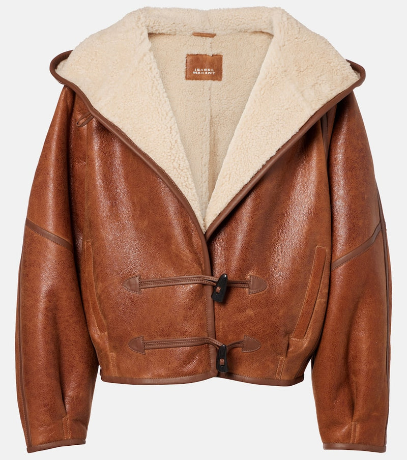 Isabel Marant Amiel shearling-lined leather jacket