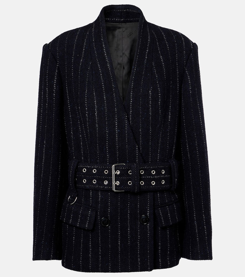 Isabel Marant Fyma chalk stripe virgin wool blazer