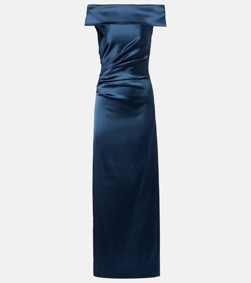 Max Mara Opaco gathered satin gown