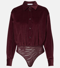 Max Mara Fertile cotton velvet bodysuit