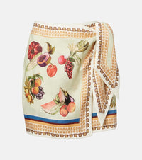 Alémais Alemais Mercado Printed Linen Wrap Skirt Multicoloured