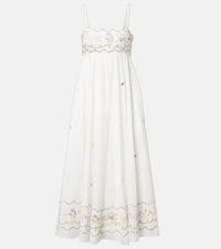 Alemais Giulia embroidered cotton maxi dress