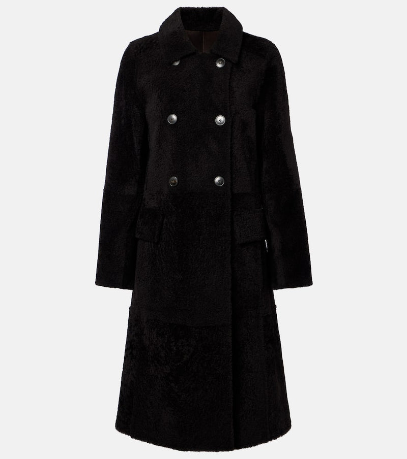 Yves Salomon Double-breasted shearling coat