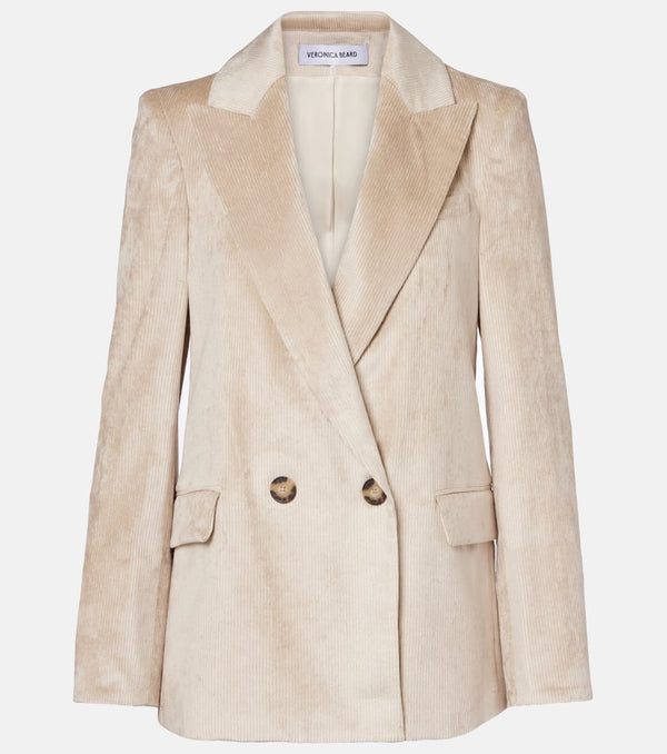 Veronica Beard Sevyn double-breasted cotton-blend corduroy blazer