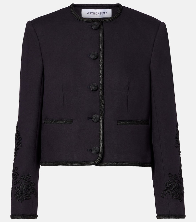 Veronica Beard Latrell cropped embroidered jacket