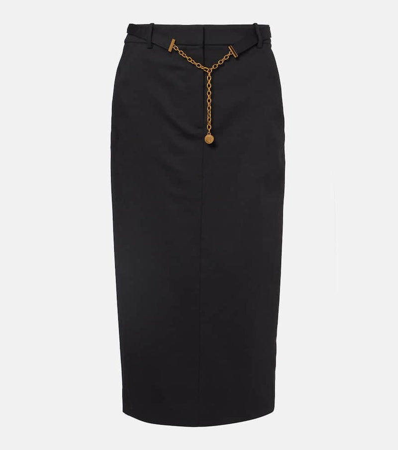 Veronica Beard Belted wool pencil skirt