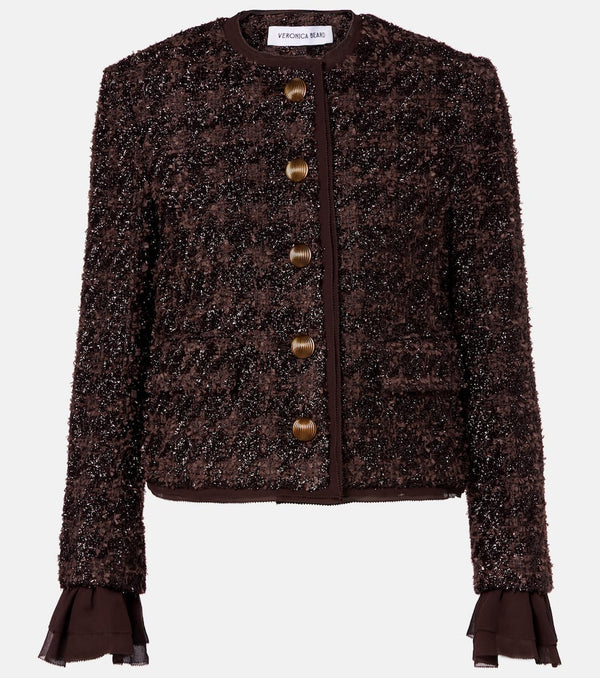 Veronica Beard Audrina metallic tweed jacket
